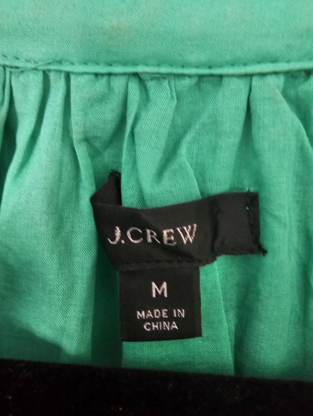 J.Crew Green Eyelet Tiered Mini Dress Size Medium Cotton Lace